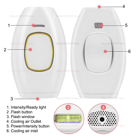 Laser Hair Removal Device for Painless Armpit Leg Lip Hair Removal Skin