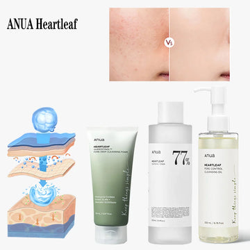 Skincare HeartLeaf 77 Toner Moisturizing  Face Wash Deep Cleansing