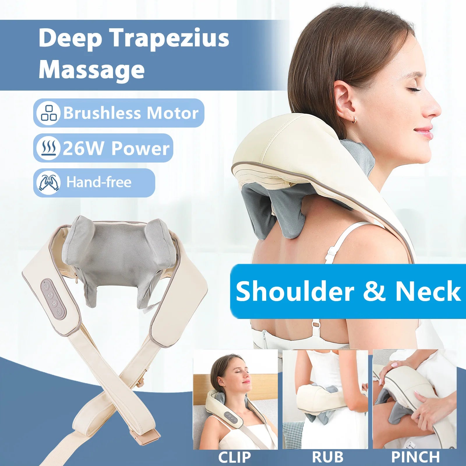 Massager Wireless Shoulder And Back Kneading
